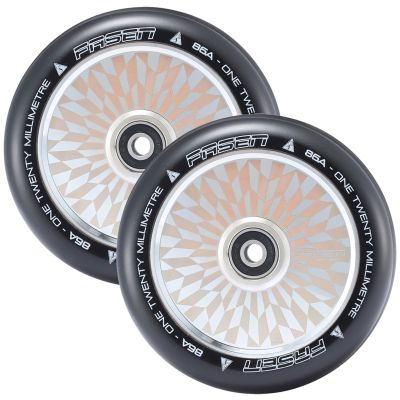 Fasen Scooters Hypno Hollowcore Wheel Pair - 120mm - Off Set Chrome