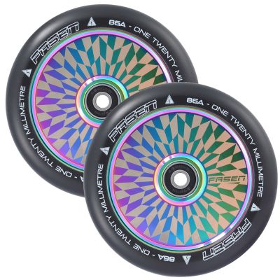 Fasen Scooters Hypno Hollowcore Wheel Pair - 120mm - Off Set Oil Slick