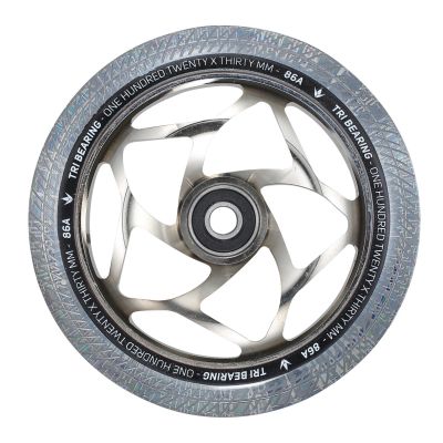 Blunt Envy 120mm/30mm Tri Bearing Wheel - Chrome and Clear