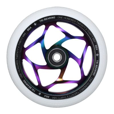 Blunt Envy 120mm/30mm Tri Bearing Wheel - Oil Slick and White