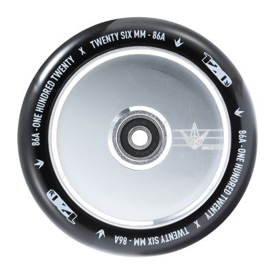 Blunt Envy Hollow Core Scooter Wheel Pair - 110mm x 24mm Black Silver Polish 