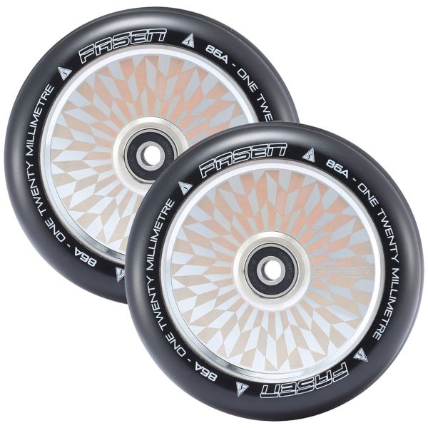 Fasen Scooters Hypno Hollowcore Wheel Pair - 120mm - Off Set Chrome