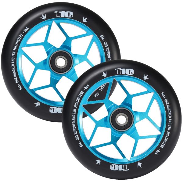 Blunt Envy Diamond Scooter Wheel Pair - 110mm x 24mm - Teal Black