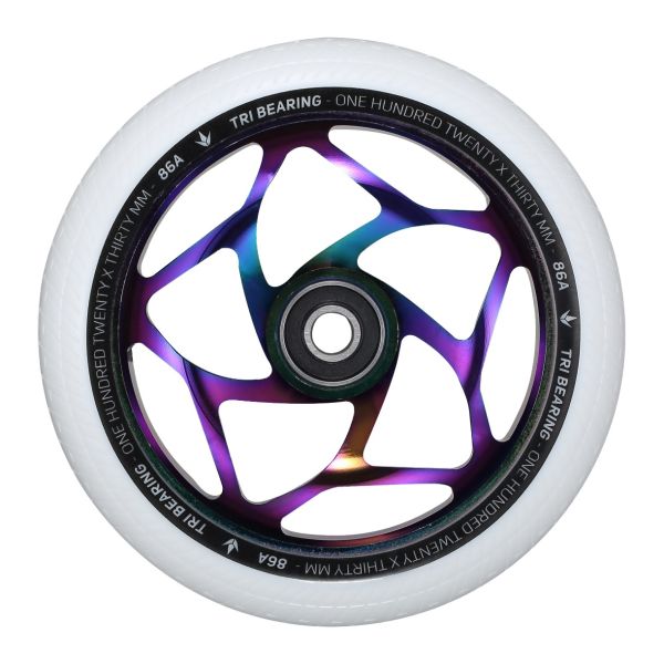 Blunt Envy 120mm/30mm Tri Bearing Wheel - Oil Slick and White