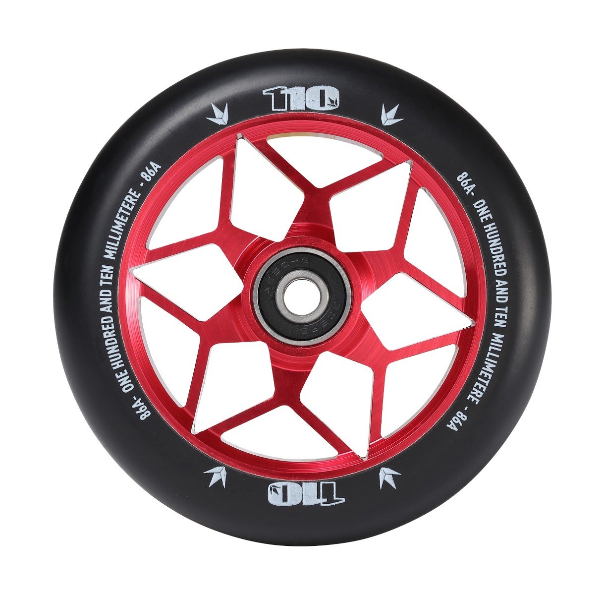 Blunt Envy Diamond Scooter Wheel Pair - 110mm x 24mm - Black Red
